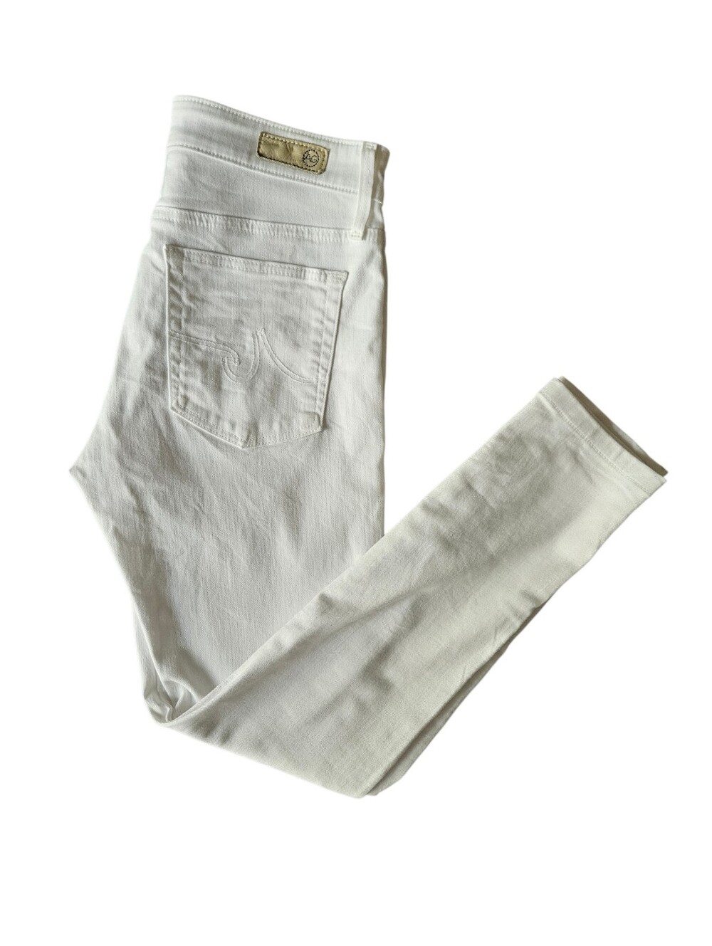 AG Adriano Goldschmied The Farrah High Rise Skinny White Jeans | SZ 26R